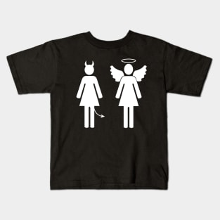 Angel and demon couple Kids T-Shirt